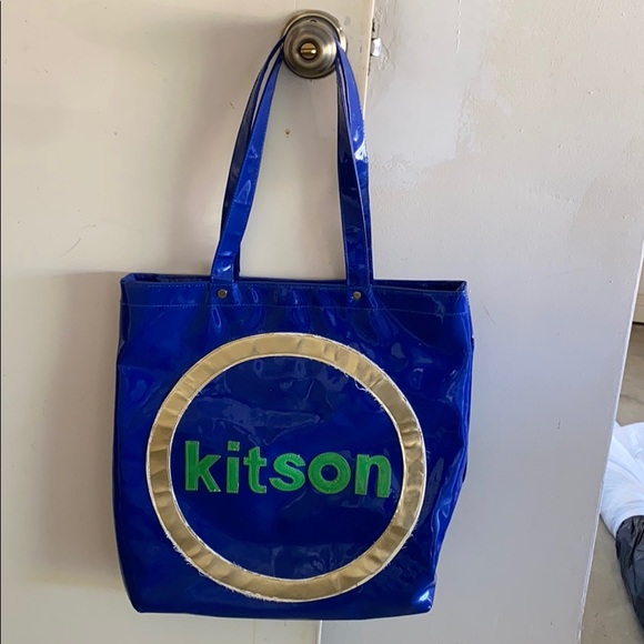 BLUE VINTAGE KITSON LOS ANGELES TOTE BAG💙👜🩵 - Picture 1 of 5